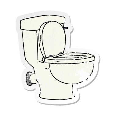 elle çizilmiş etiket karikatür doodle banyo tuvalet sıkıntılı
