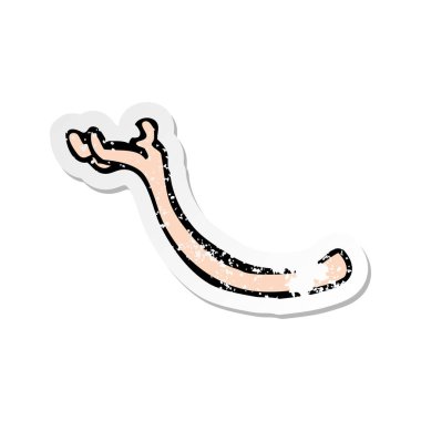 Retro sıkıntılı etiket gidiyor çizgi film kolu