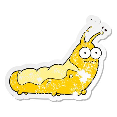 komik karikatür tırtıl sıkıntılı etiket