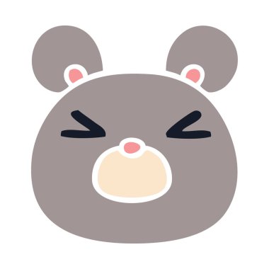 ilginç çizgi film fare yüz el çekilmiş