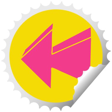 dairesel peeling etiket ilginç karikatür oku