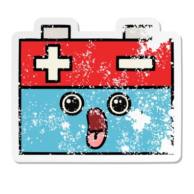 sevimli çizgi akü sıkıntılı etiket