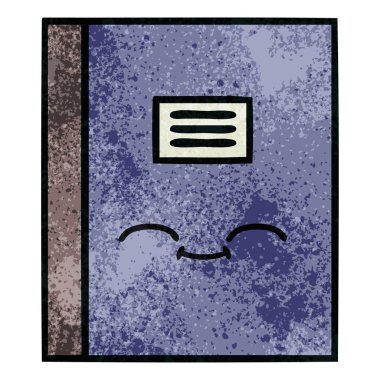 Retro grunge doku karikatür Notebook