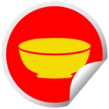 dairesel peeling etiket ilginç karikatür kase