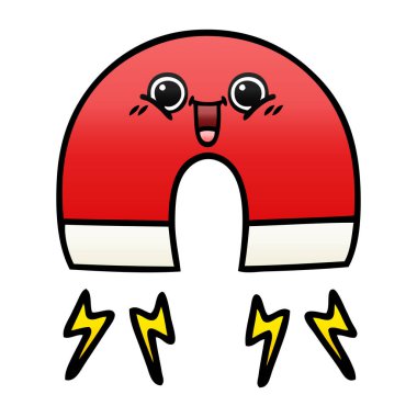 bir mıknatıs degrade gölgeli çizgi film