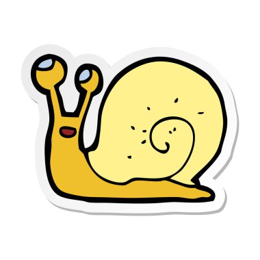 bir çizgi film salyangoz etiket