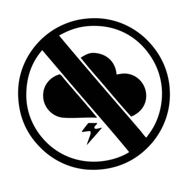 düz bir yok fırtınalar sembolü işareti izin