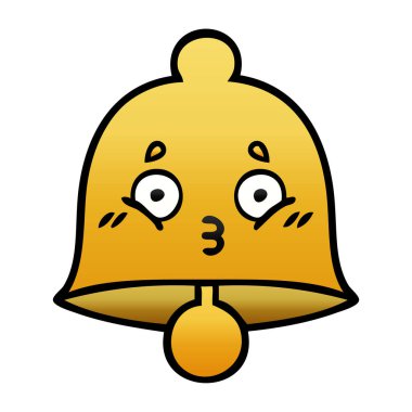 Degrade gölgeli karikatür çan