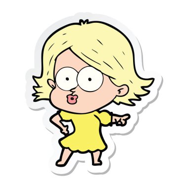 etiket somurtarak bir çizgi film kız