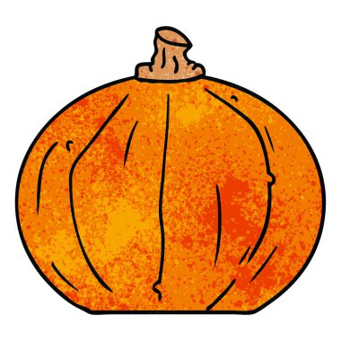 dokulu karikatür doodle bir kabak