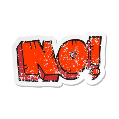 Retro bir karikatür etiket yok Not sıkıntılı.