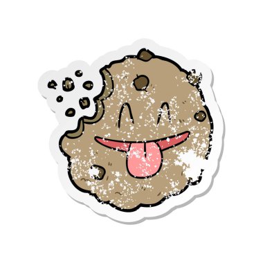 bir çizgi film cookielerin sıkıntılı etiket