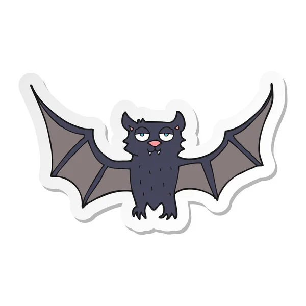 Pegatina de un murciélago de Halloween de dibujos animados — Archivo Imágenes Vectoriales