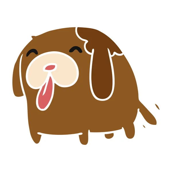 Cartoon Illustration Kawaii Cute Dog — Stock Vector