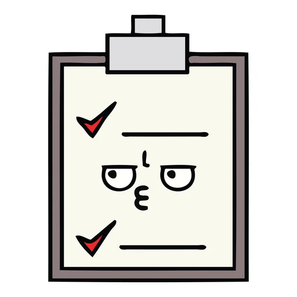 Schattige cartoon checklist — Stockvector