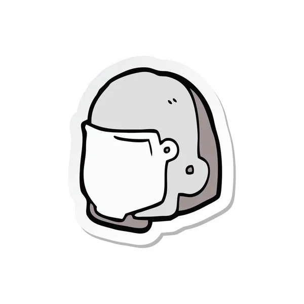 Sticker van een cartoon ruimte helm — Stockvector