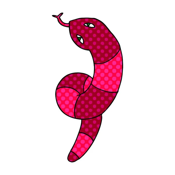 Dibujos animados de una serpiente larga — Archivo Imágenes Vectoriales