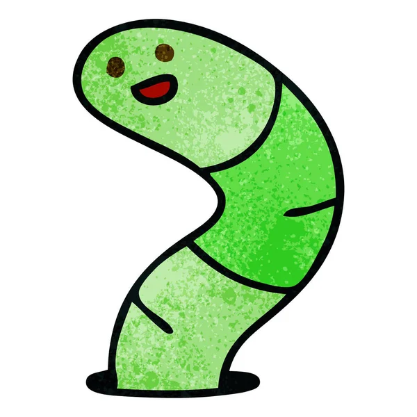 Bizarre dessiné à la main serpent dessin animé — Image vectorielle