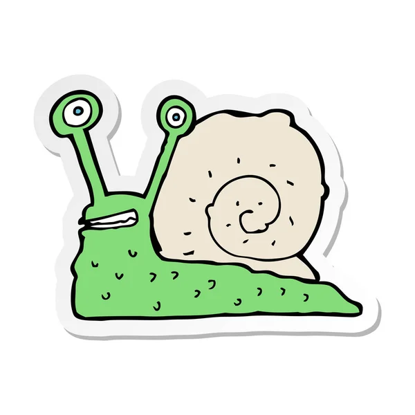 Sticker of a cartoon snail — Stock Vector