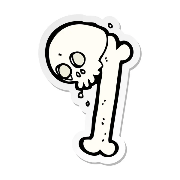 Stiker Dari Kartun Halloween Nomor Tulang - Stok Vektor