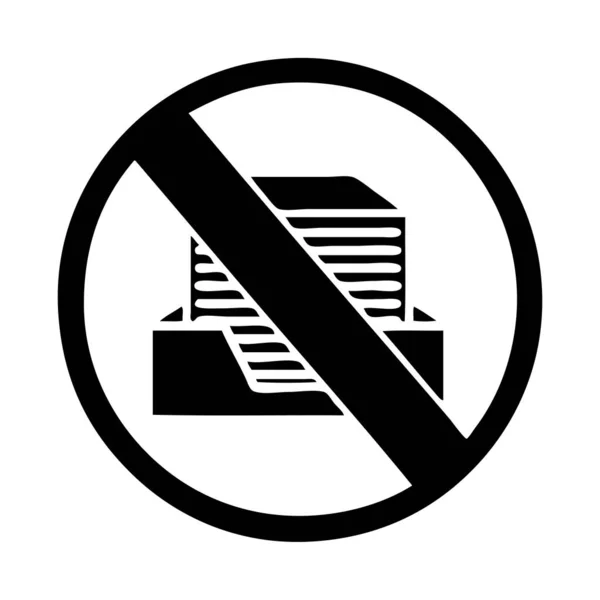 Płaski Symbol Symbol Biuro Bez Papieru — Wektor stockowy