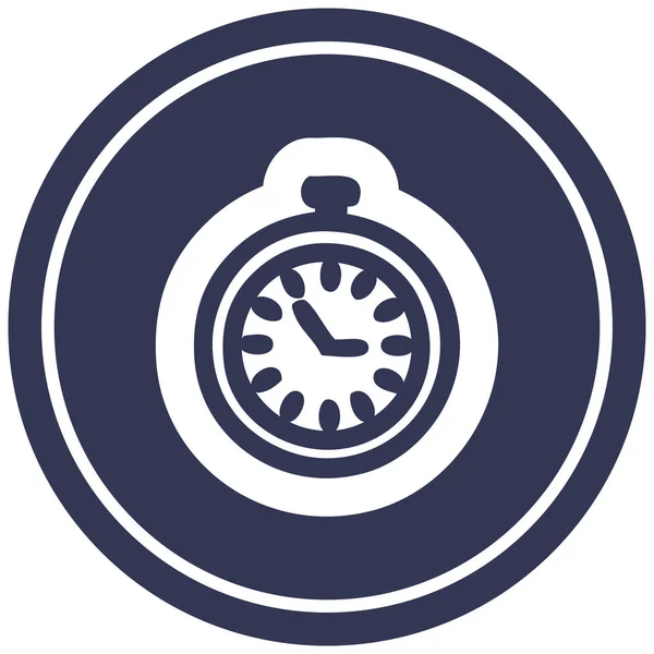 Icône circulaire chronomètre — Image vectorielle