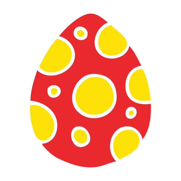 Dibujado Mano Peculiar Huevo Pascua Dibujos Animados — Vector de stock