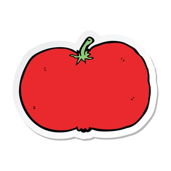 Aufkleber Einer Cartoon Tomate — Stockvektor