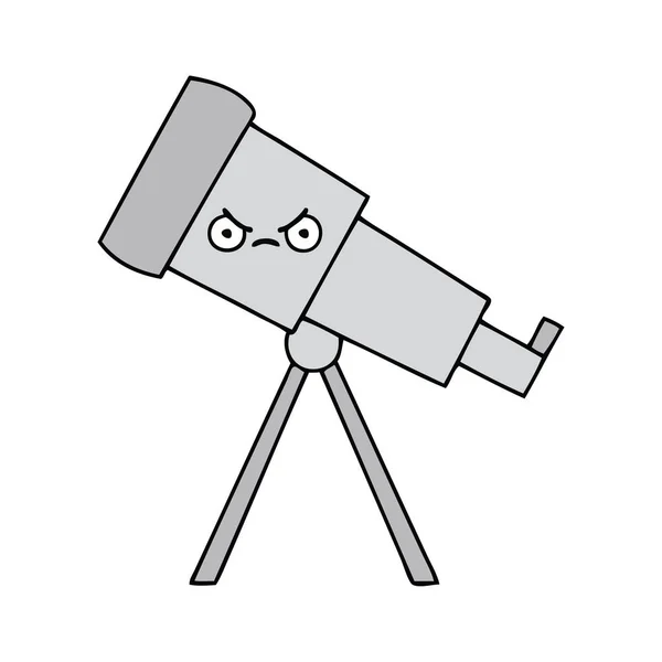 Telescópio bonito dos desenhos animados — Vetor de Stock