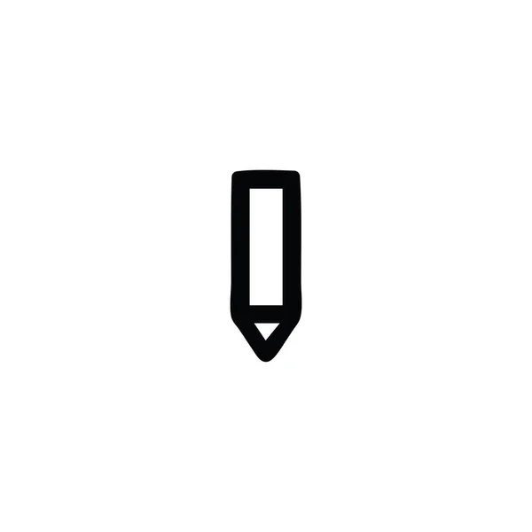 Simple Pencil Icon Symbol — Stock Vector