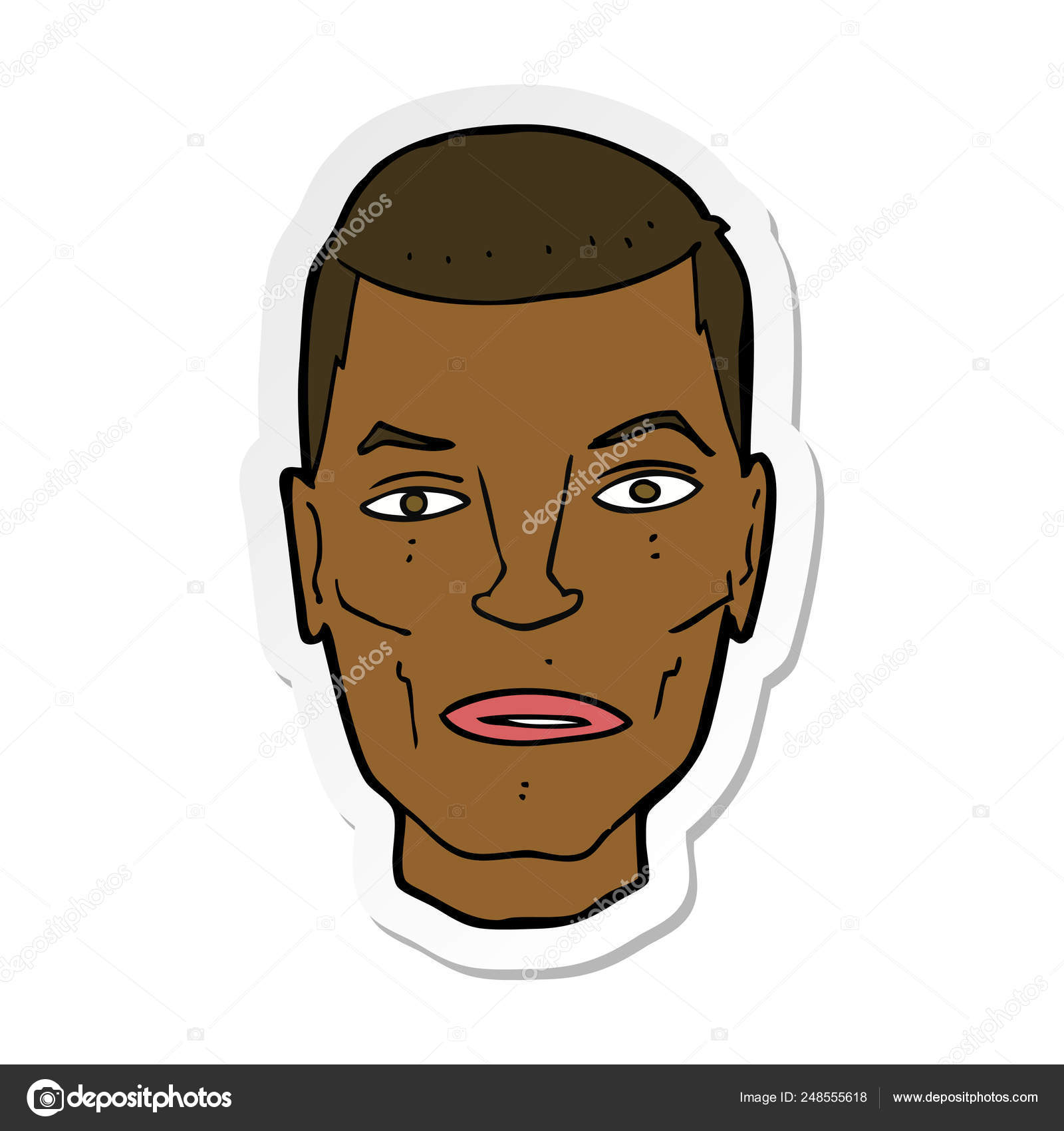 Man faced Pou | Sticker