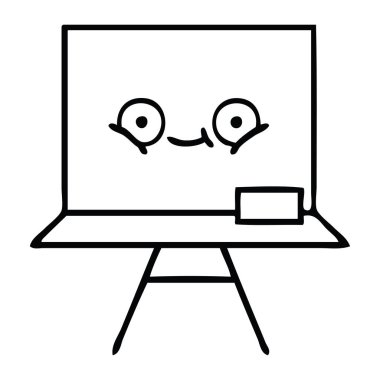 bir kara tahta çizim karikatür