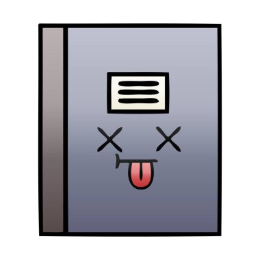 Degrade gölgeli karikatür defter