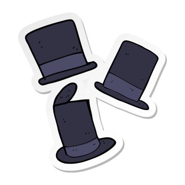 etiket bir çizgi film üst şapka