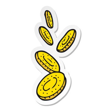 etiket bir karikatür paralar