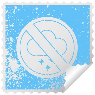 kare peeling etiket sembolü hiçbir kar izin verilen işareti sıkıntılı