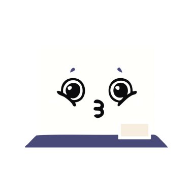 bir beyaz tahta düz renk retro çizgi film