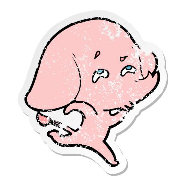 sıkıntılı etiket hatırlayarak bir çizgi fil