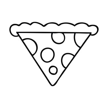 çizim için ilginç karikatür dilim pizza