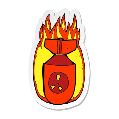 çizgi film atom bomba etiket