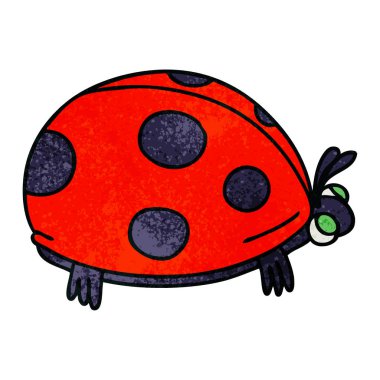 el çekilmiş ilginç karikatür uğur böceği