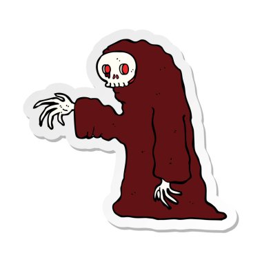 çizgi film spooky halloween kılık etiket