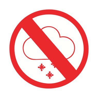 hiçbir kar düz renk Retro karikatür işareti izin