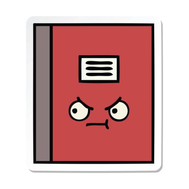 sevimli çizgi Notebook etiket