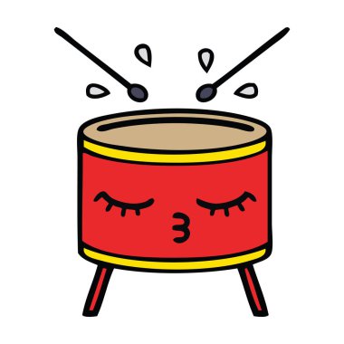 sevimli çizgi davul