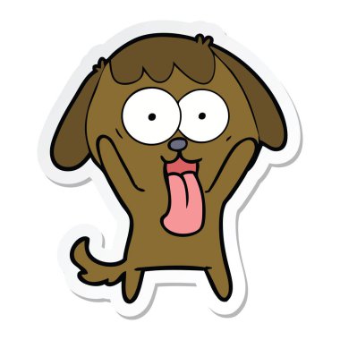 sevimli çizgi köpek etiket