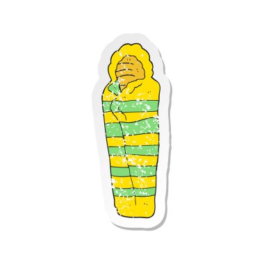 çizgi film uyku tulumu Retro sıkıntılı etiket