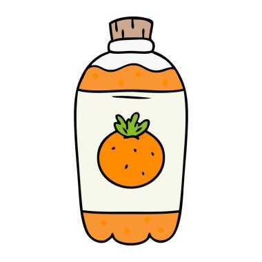 Çizilmiş karikatür doodle portakal pop el