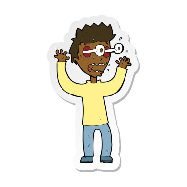 bir karikatür dostum dehşete etiket