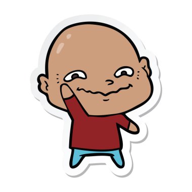 bir çizgi film ürpertici adam etiketi